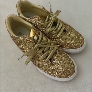 Gold Glitter Sneakers